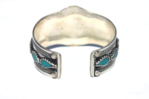 Multi-Stone Blue Stabilized-Turquoise Adjustable Cuff Bracelet | Unique Boho Jewelry For Men & Women #TOP6