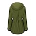 YYNUDA Damen Parka Winterjacke Lang mit Fell Kapuze warm gefüttert Slim Fit Mantel Outdoor Jacke für Winter, Grün, L