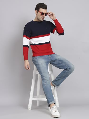 Image of eWools winterwear Men's Woolen Striped Cardigan Sweaters