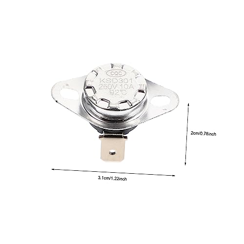 Jojofuny LQZ2420805KD 5Pcs Control Switch Normally Metal Temperature Home Appliances Thermal For Coffee Maker Metal Switch Metal Thermal Thermostat No Thermal Control 10A Heat Sensitive Alloy thumb #3