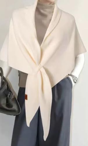 Winter Warm Shawl Wraps for Women Knitted Striped Knotted Cardigan Cape Soft Triangle Scarf Wrap Travel Elegant Tops Poncho2