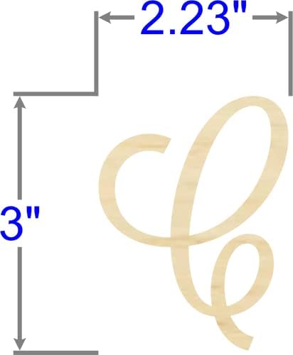 Miniatura 2 de Paquete de 1 letra C Lavanderia de 3 pulgadas x 14 pulgadas para proyectos de manualidades de madera, trabajo de arte para niños o adultos,