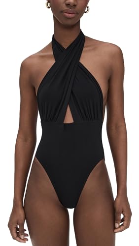 Norma Kamali Women's Cross Halter Mio One Piece