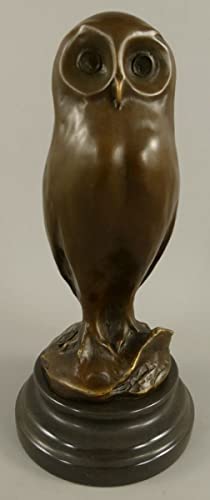 Figurine en bronze hibou décoration de bureau moderne et salon contemporain