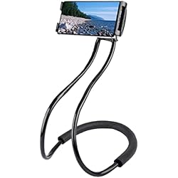 Sujeta Celular Para Mano FangYun Soporte Universal para teléfono Celular, Soporte Universal para Colgar en el Cuello, Soporte Flexible para teléfono Celular, rotación Libre para múltiples Funciones (Negro)