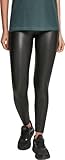 Urban Classics Damen High Waist aus Lederimitat mit Hoher Taille - Ladies Faux Leather Treggins Leggings, Schwarz, M EU