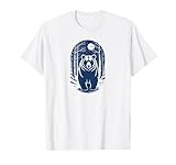 Brown angry bear face art design.