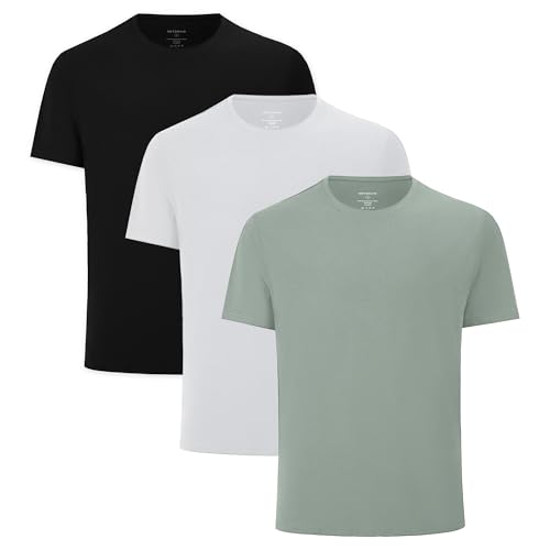 Image of netdraw Men's Ultra Soft Bamboo Viscose Cotton T-Shirt S-3XL | Moisture Wicking, Lightweight, Cool-Touch, Everyday Casual, Lounge, Sleep & Undershirt