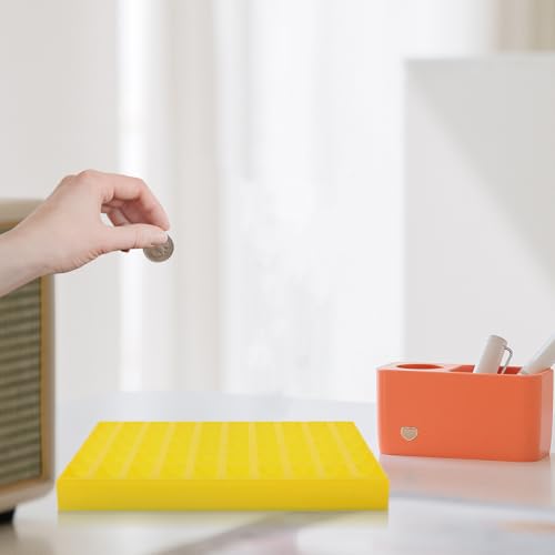 Caja organizadora para monedas Holibanna amarillo miniatura 4
