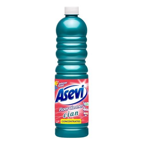 Asevi Cleaning Foor Liquid Concentrated – Powerful Formula for Laminate, Stone and Hard Surfaces – 1L Cyan