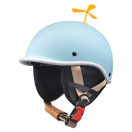 Casco De Moto Abierto para Niños, Homologado Según La Norma ECE 22.06, Casco De Moto Infantil para Niños De 3 A 12 Años B,48-53cm
