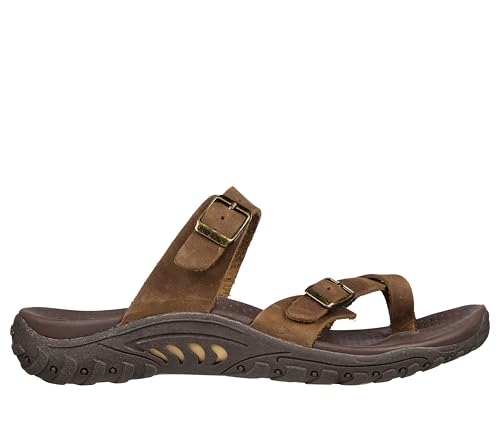 Skechers Women's Reggae-Carribean-Double Buckle Toe Thong Slide Sandal4