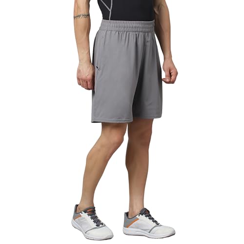 Image of ATICX Polyester Shorts for Men - Quick Dry Lightweight with Zipper Pockets - Gym, Running, Jogging, Training Half Pants for Basketball, Swimming, Badminton, Cycling, Football, Outdoor & Home Wear