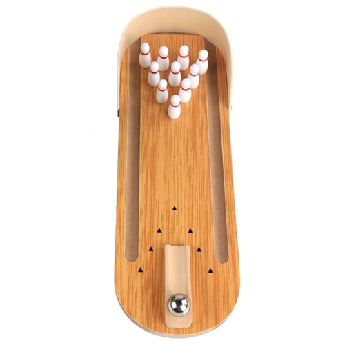Laikoutd Holz Tischplatten Bowlingspiel Set
