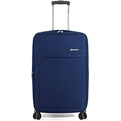 Maletas Benzi Mediana Benzi - Maleta Hecha en Poliester 4 Ruedas. Apta para Cabina (BZ5564 Azul)