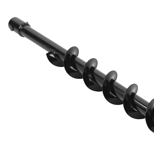 Dioche 2 Inch AugSteel Earth Auger Drill Bit Garden Post Hole Digger - 60x800mm Single Vane/Wing, Perfect for Professional & Projects, Durable Carbon Steel & Versatile Gardening