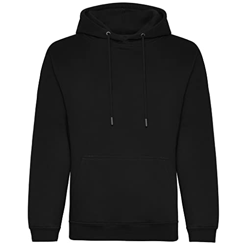 AWDis Just Hoods JH201 Unisex Organic Hoodie - Deep Black - 2XL