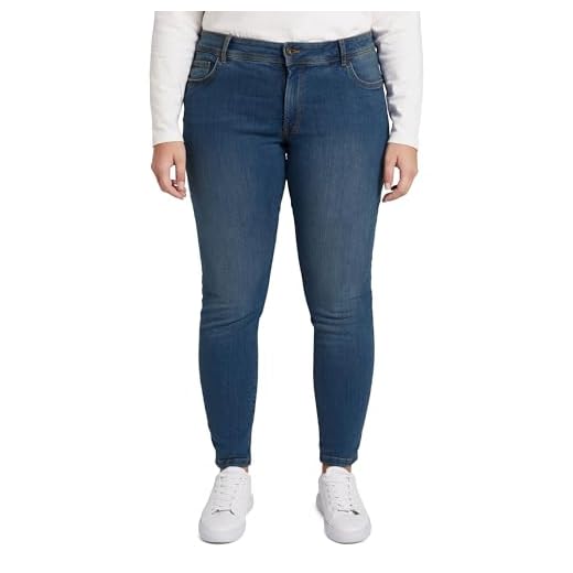 TOM TAILOR MY TRUE ME Damen Plussize Skinny Jeans 1013516, 10110 - Blue Denim, 44