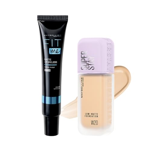 MAYBELLINE(メイベリン) SPステイ ルミマット リキッド ファンデーションW20+フィットミー プライマー 01