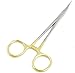 Gold Ring Mosquito Hemostats Forceps with Curved Tips, 5 in.