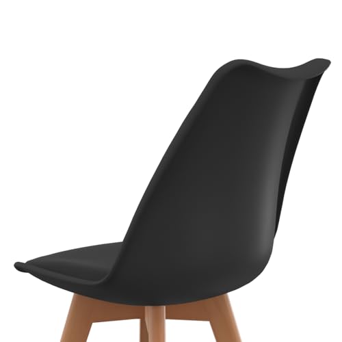 IDMarket - Lot de 4 chaises scandinaves SARA Noires pour Salle à Manger