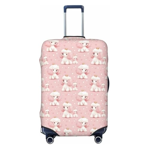 Luggage Cover Protector - Kawaii Poodle Dog Print Fit 18-21 Inch Suitcase Covers for Luggage
