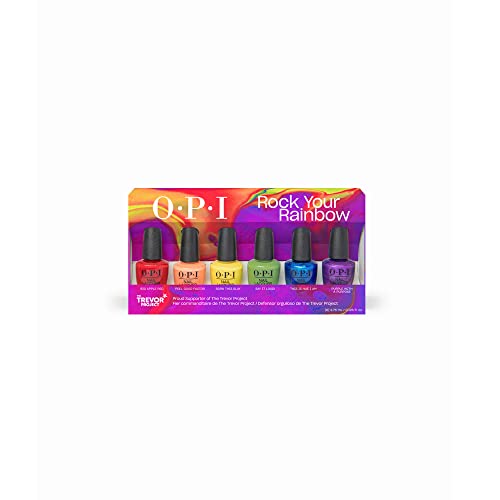 Opi Nail Lacquer, Opaque Pearl & Crème Finish Mini Nail Polish, Up To 7 Days Of Wear, Chip Resistant & Fast Drying, Summer 2023, Summer Make The Rules, 6 Piece Mini Pack, (6 X.125 Fl Oz) #TOP1