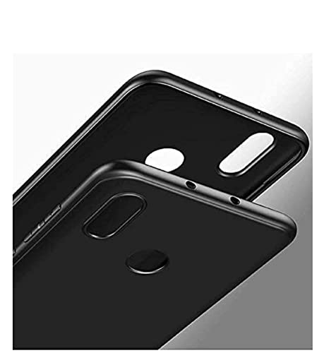 Image of Mobile Back Cover Case for Vivo V9 Pro (Silicone Case|CameraProtection|Black SC1510)
