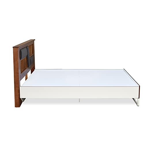 Image of Nilkamal Zion Meta Without Storage | 1 Year Warranty Engineered Wood King Bed (Finish Color - White, Delivery Condition - Knock Down)