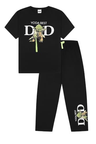 Star Wars Yoda Best Dad - Conjunto de pijama largo para hombre, Negro, XXL