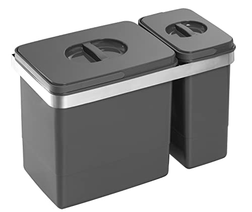 EKOTECH Abfalleimer BELT 2 mit 15 u. 7 Liter Abfallvolumen/Mülleimer Cover