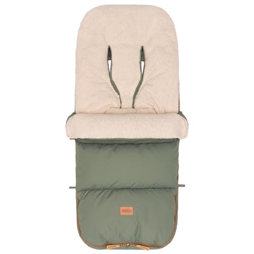 Fillikid Winterfußsack Kinley Exklusiv | warmer Babyfußsack mit Coral Fleece | wind- & wasserabweisend | Rundum-Reißverschluss, Oberteil abnehmbar | 50 × 100 cm, waschbar 30 °C