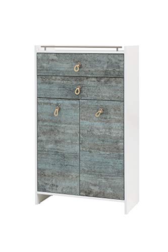 Schildmeyer Highboard, White Gloss/Patina, 114,3x65x33 cm Main Image Small