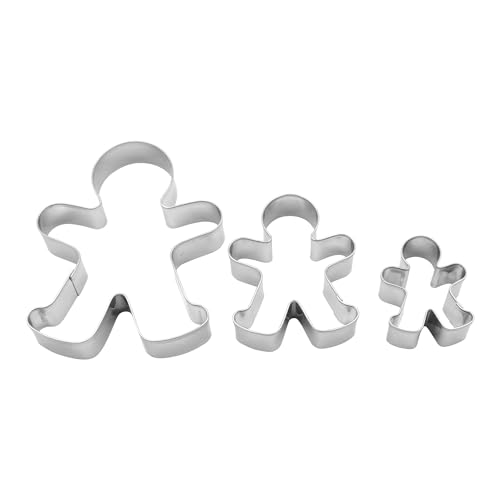 BekkiB - 3er Set Ausstechformen \"Lebkuchenmann\" in verschiedenen Größen - Ausstecher aus Edelstahl, spülmaschinengeeignet - 923 BekkiB - 3er Set Ausstechformen \"Lebkuchenmann\" in verschiedenen Größen - Ausstecher aus Edelstahl, spülmaschinengeeignet - 923
