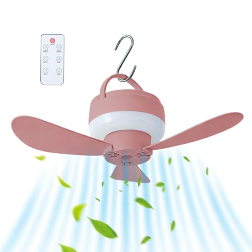 Ventilateur de plafond sans fil 3 vitesses rechargeable par USB - 8