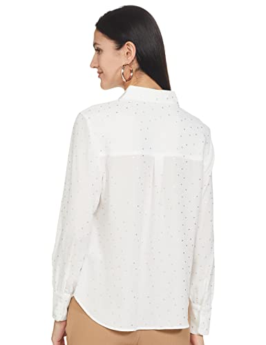 Image of Marks & Spencer Womens Printed Polyester Collared Neck Regular Fit Top