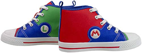 Super Mario Brothers Mario Luigi Kids Shoe, Nintendo Hi Top Sneaker Laces, Little Kid Size 11, Green #TOP3