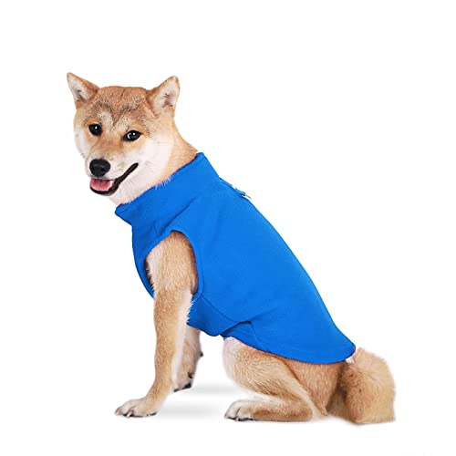 Dog Fleece Vest Jacket Pet Dogs Clothes Warm For Small Medium Large Dogs Blue Xl #TOP5