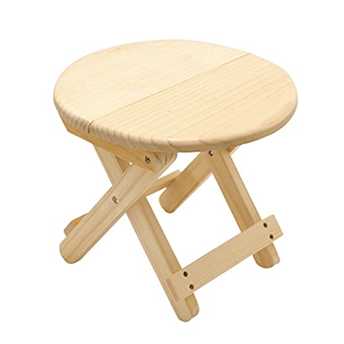 Phsmoo Footstool Camping Stool Solid Wood Pine Portable Folding Outdoor Stool Suitable For Indoor And Outdoor #TOP3