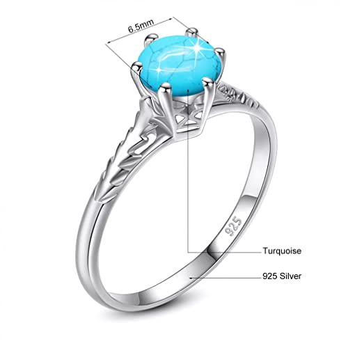 Argent 925 bague turquoise pour femmes, le cadeau de mariage idéal