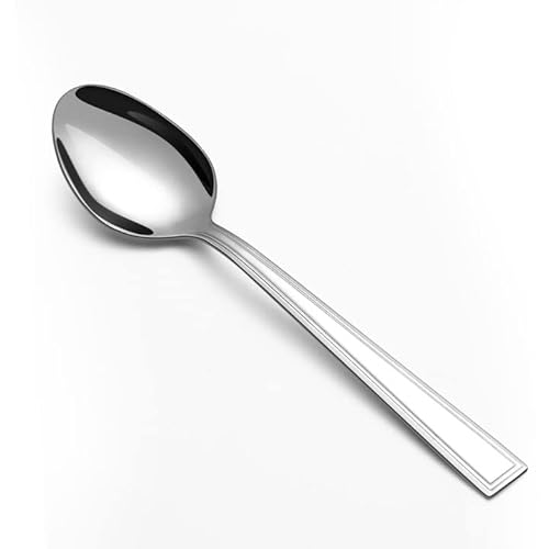 Hunnycook Lot de 24 cuillères à café (13,7 cm), en acier inoxydable, poli miroir, cuillères à dessert pour la maison, la cuisine ou le restaurant, passent au lave-vaisselle Cover