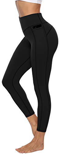 Foto von Persit Sporthose Damen, Sport Leggins für Damen Yoga Leggings Yogahose Sportleggins Schwarz-Size 36/38 (Herstellergröße: S)