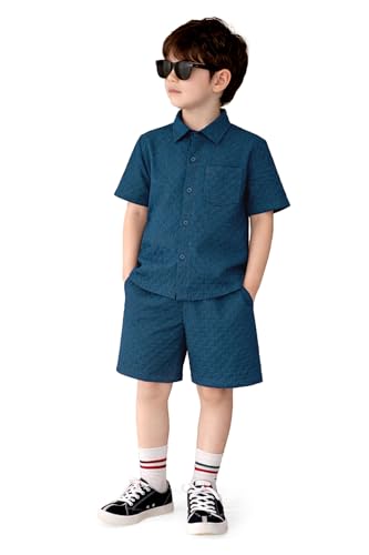 Image of Fashion Dream Boy's Cotton Blend Solid Clothing Set