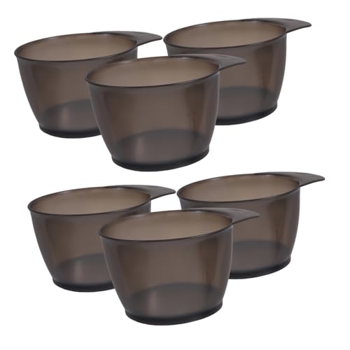FIXOSHEE 6 piezas Tazón para Teñir Cabello Plástico Apilable Mezclador de Tinte Ergonómico Alta Capacidad para Uso Profesional Casa y Salón