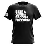 Funny Patriotic American Men’s T-Shirt, Lightweight Classic Fit Short Sleeve Shirt | Bacon - S