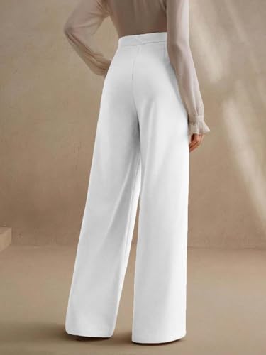 Image of KOTTY Women's Formal and Casual Pants - Straight Palazzo and Wide Leg Trousers for Women in Cotton Lycra and Stretchable Fabric