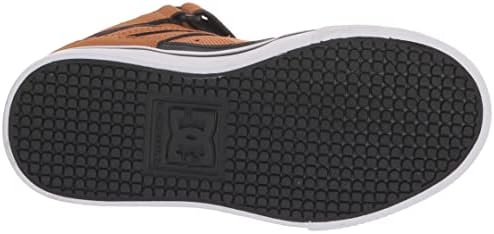 DC Unisex-Child Pure HIGH-TOP Skate Shoe, Wheat/Black, 3 US Little Kid | Image 3