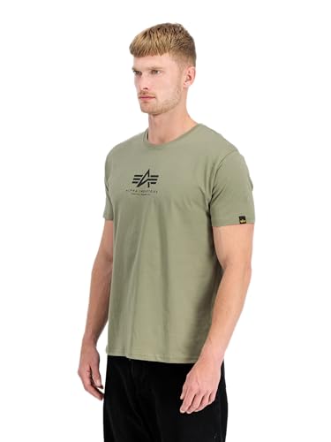 ALPHA INDUSTRIES Herren Basic T Ml T-Shirt, Grün (Olive), M – Ansicht 5