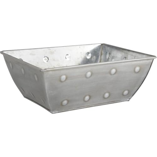 AUBRY GASPARD - Corbeille en Zinc Naturel 28X22X11 cm en Métal Brossé - Élégante et Durable -...