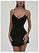 SHENHE Women's Sexy Mini Dress Criss Cross Backless V Neck Bodycon Party Night Dress Black Small